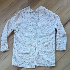 Maurices Cream and Red Speckled Cardigan